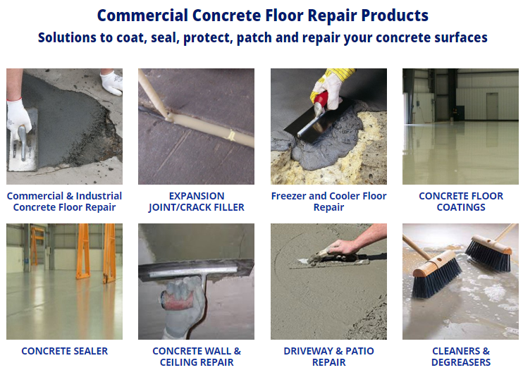 Capital Industries Commercial Concrete Floor Repair Products List